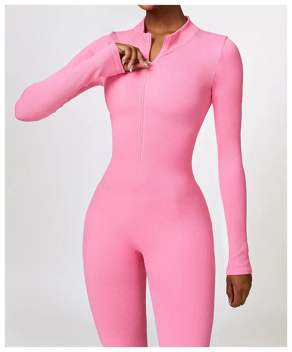 Lonnie | Jumpsuit Met Rits En Lange Mouwen - Fashion Lab