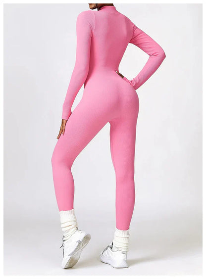 Lonnie | Jumpsuit Met Rits En Lange Mouwen