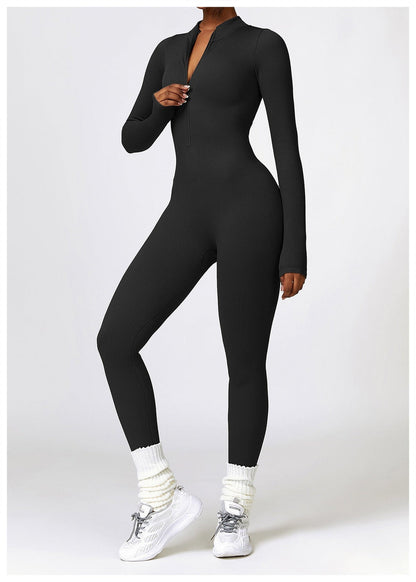 Lonnie | Jumpsuit Met Rits En Lange Mouwen - Fashion Lab