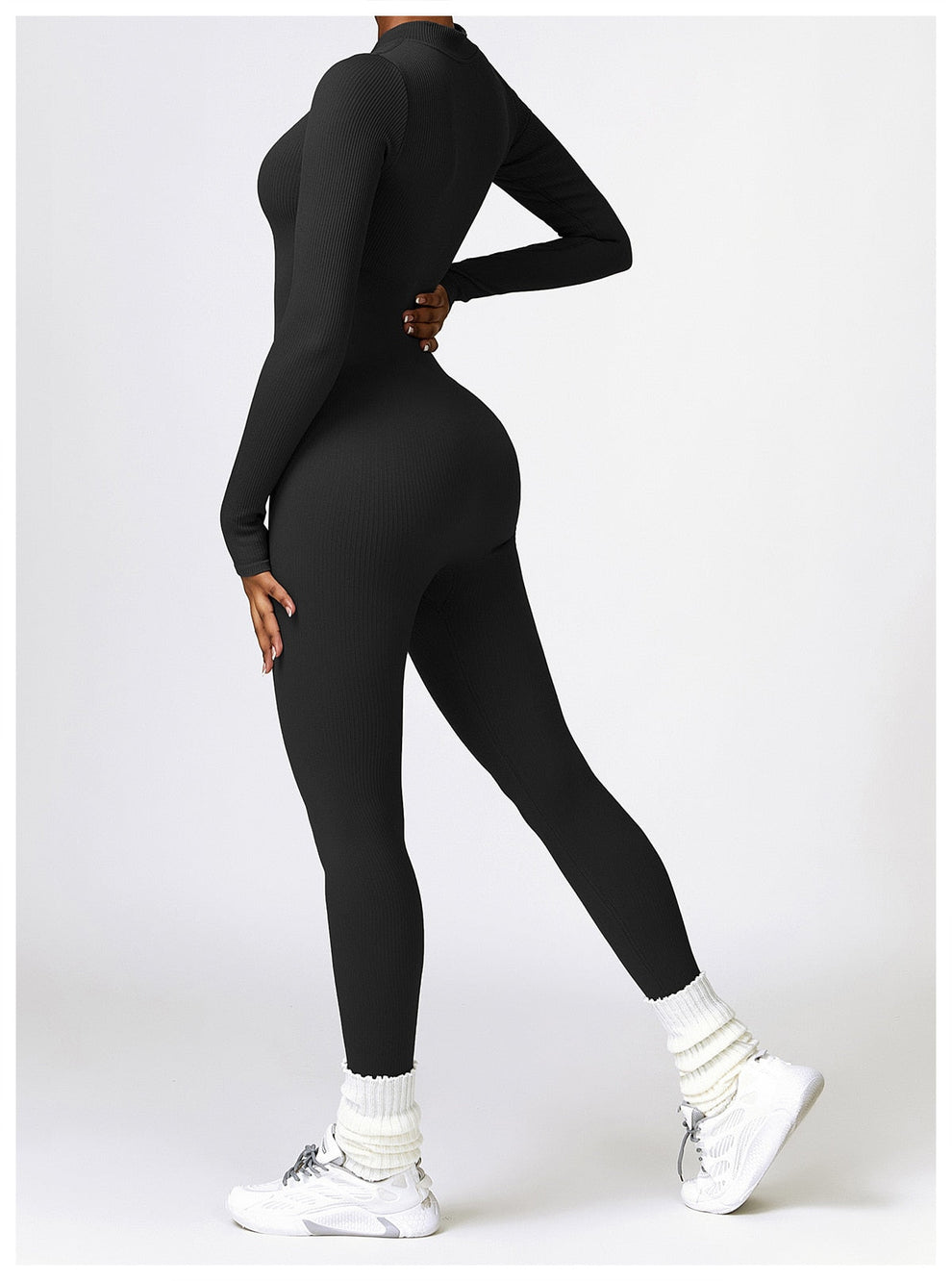 Lonnie | Jumpsuit Met Rits En Lange Mouwen - Fashion Lab