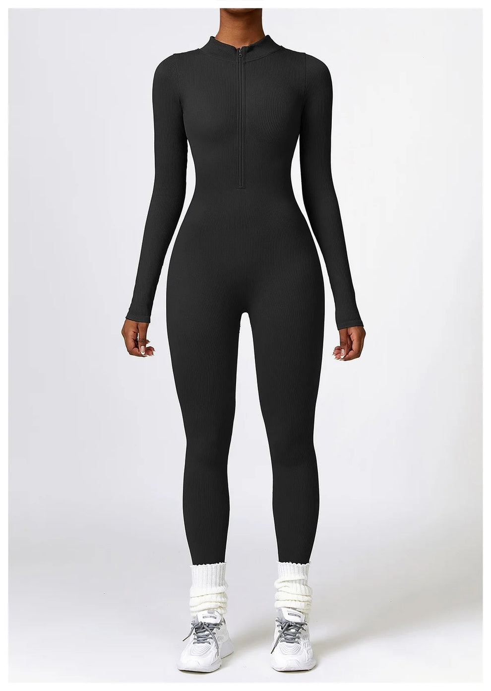 Lonnie | Jumpsuit Met Rits En Lange Mouwen - Fashion Lab