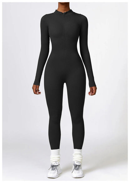 Lonnie | Jumpsuit Met Rits En Lange Mouwen - Fashion Lab