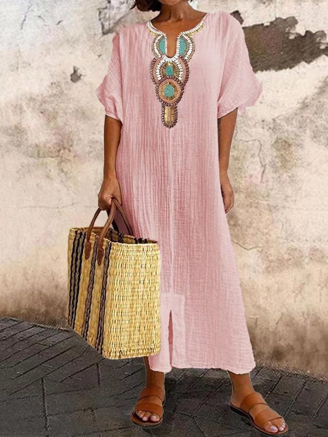 jurk voor dames – Lorielle | Stijlvolle En Luchtige Kaftan Jurk