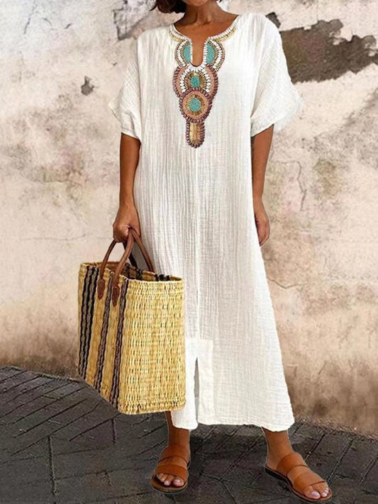 jurk voor dames – Lorielle | Stijlvolle En Luchtige Kaftan Jurk