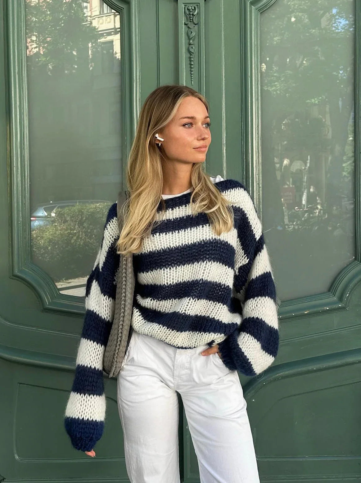 trui voor dames – Losse | Gestreepte Trui