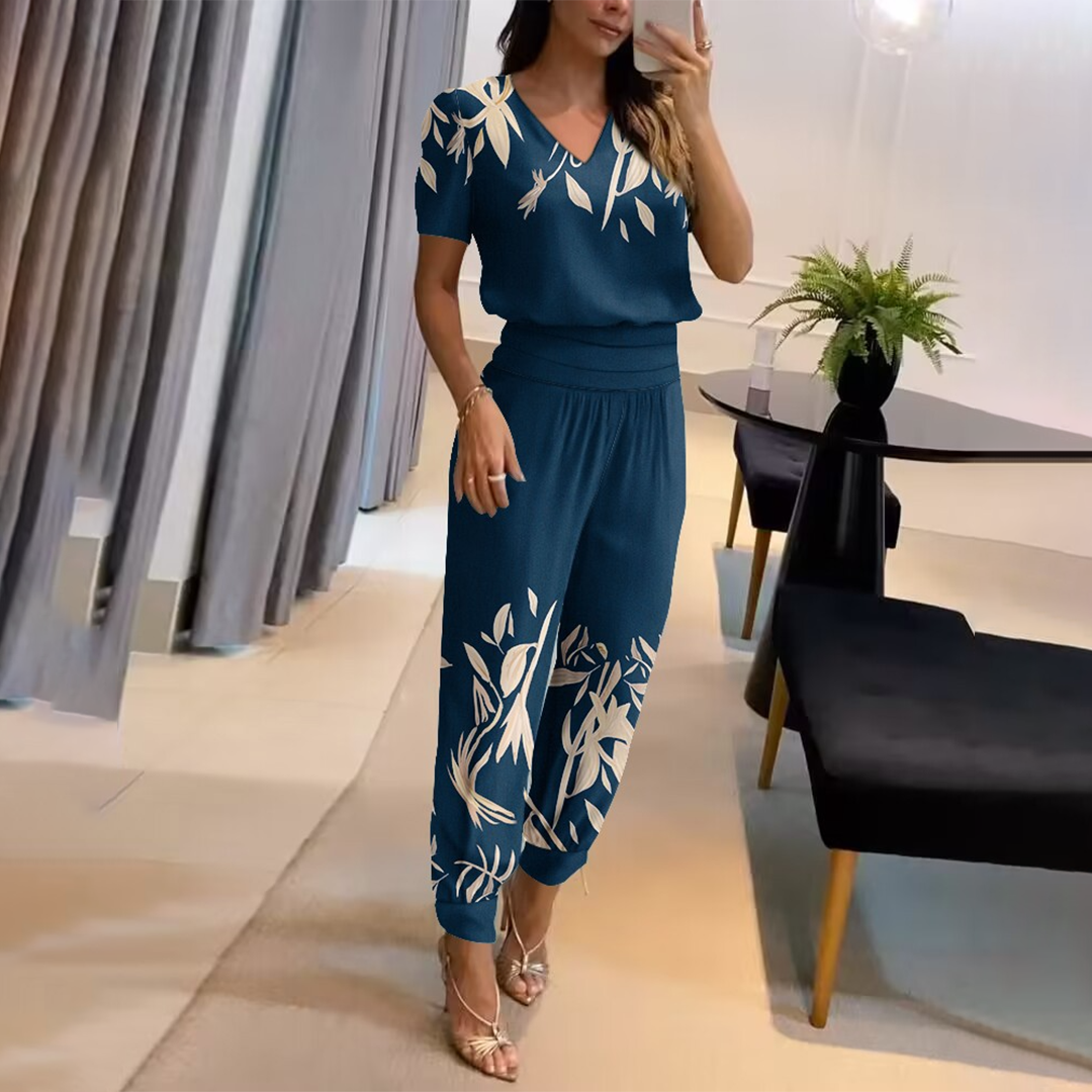 Milana | Stijlvolle Bedrukte Chique Jumpsuit - Fashion Lab