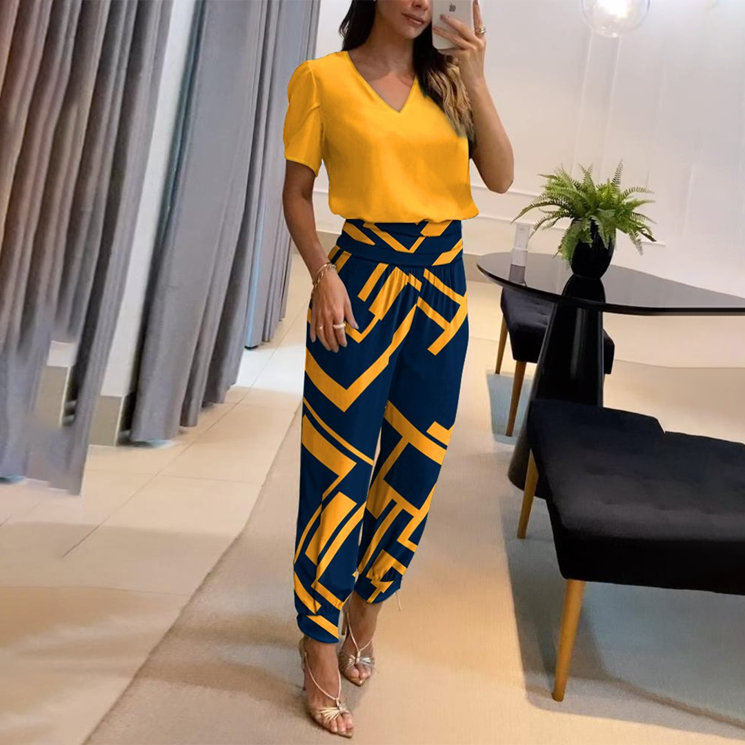 Milana | Stijlvolle Bedrukte Chique Jumpsuit - Fashion Lab