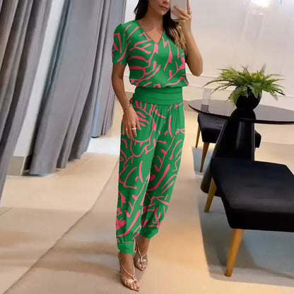 Milana | Stijlvolle Bedrukte Chique Jumpsuit - Fashion Lab