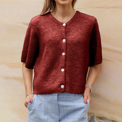 Milia | Streetwear vest met korte mouwen en ronde hals - Fashion Lab