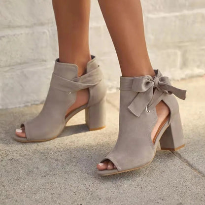 sandalen voor dames – Nadia | Orthopedische Strik Hoge Hak Sandalen