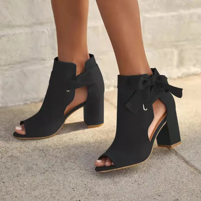 sandalen voor dames – Nadia | Orthopedische Strik Hoge Hak Sandalen