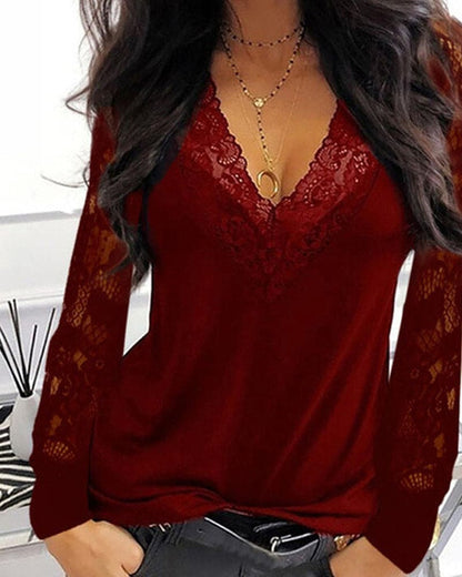 Nina | Kanten Mouwen Blouse - Fashion Lab