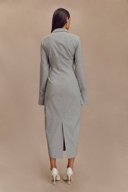 Jurk voor dames – Nisa | Getailleerde Shirt Midi Jurk