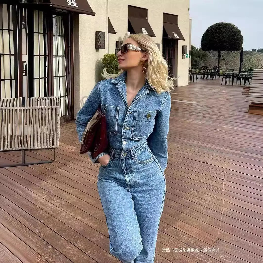 Odalia | Denim Jumpsuit Voor Dames - Fashion Lab