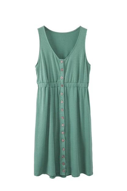 Olivia | Mouwloze Mini Jurk Met Hoge Taille - Fashion Lab