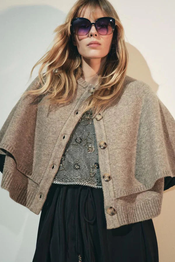 Jas voor dames – Oriana | Gebreide Cape Jas