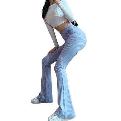 Adria | Flared Ribbed Broek - Fashion Lab
