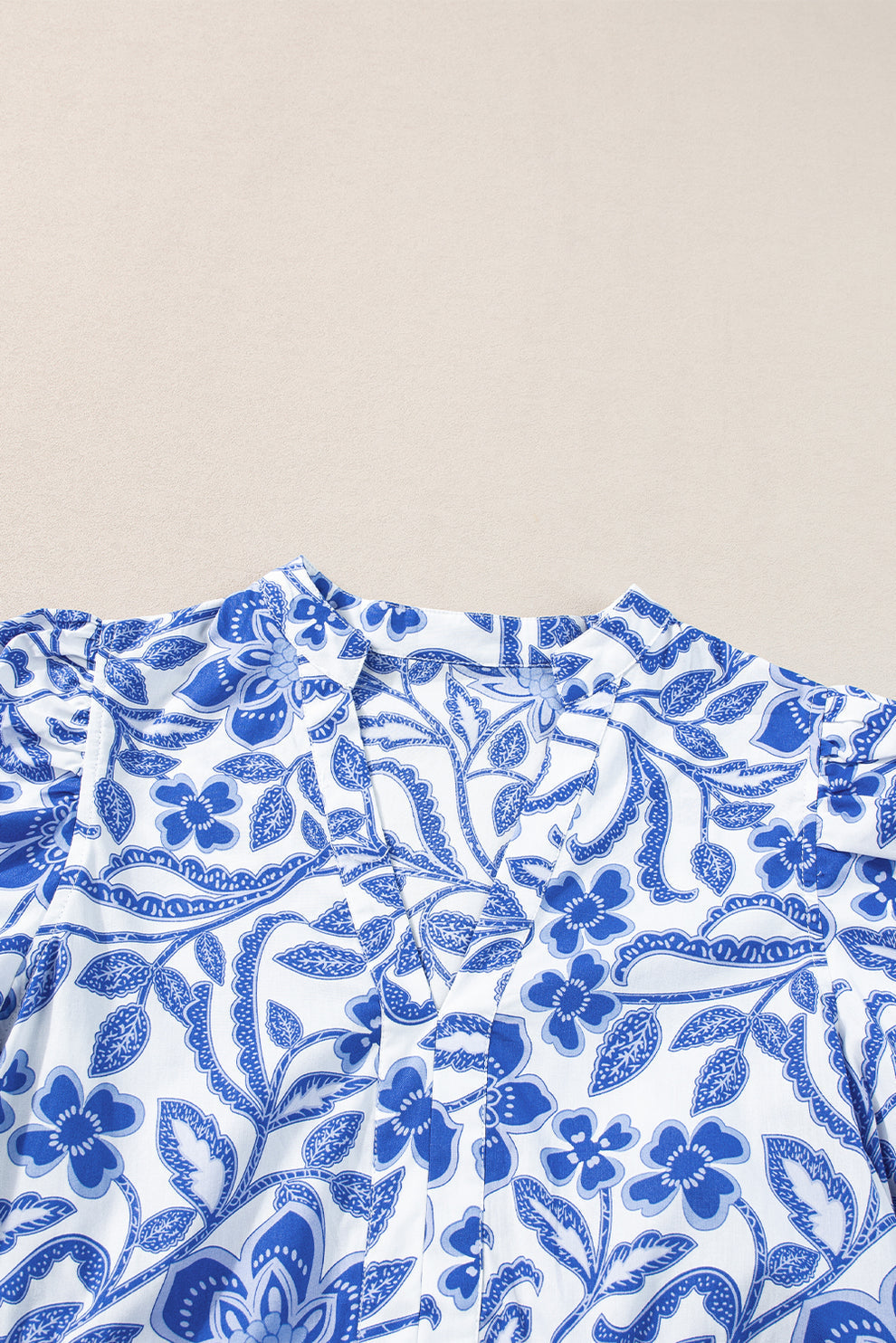 Paige | Blauwe Bloemenprint Jurk - Fashion Lab