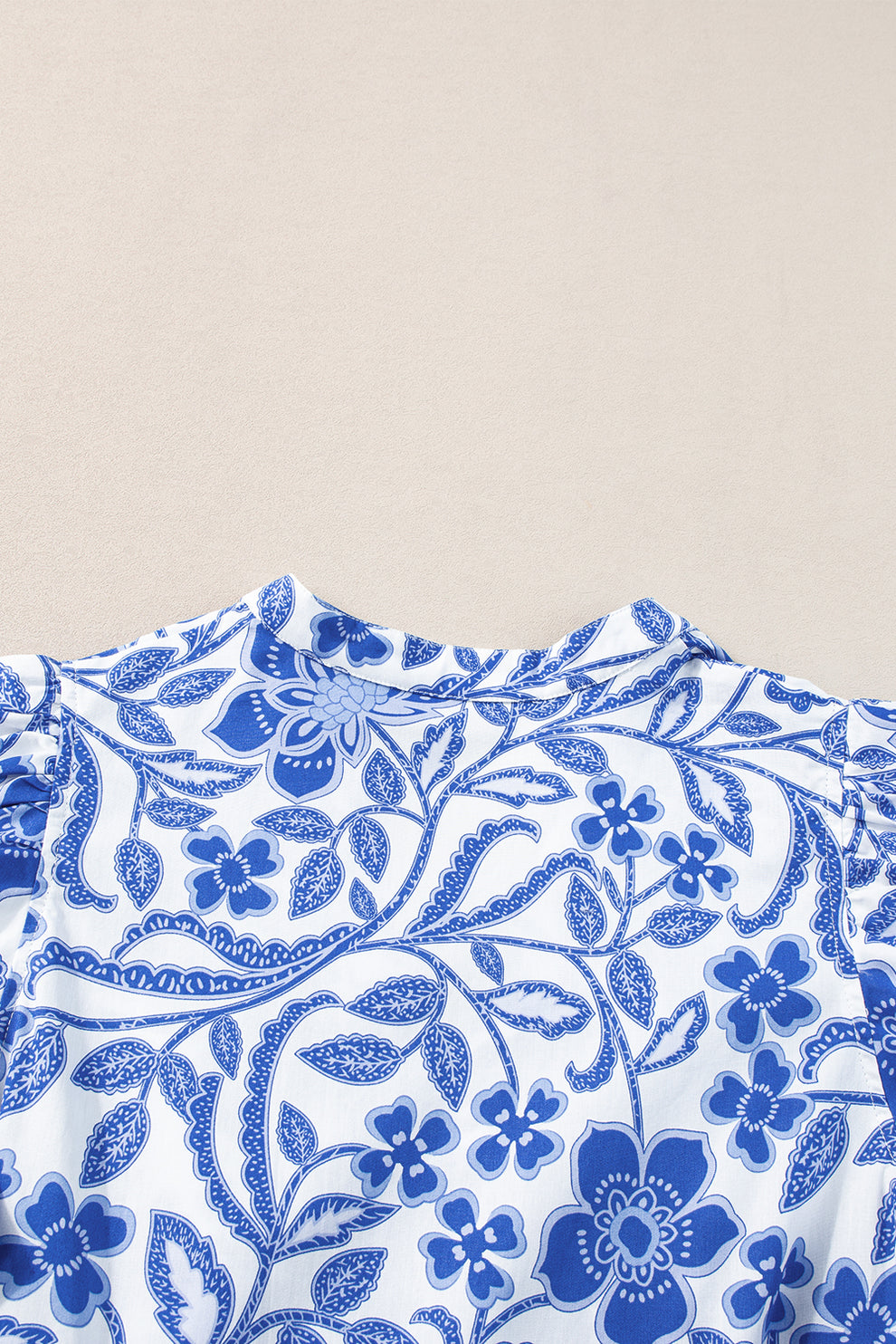 Paige | Blauwe Bloemenprint Jurk - Fashion Lab