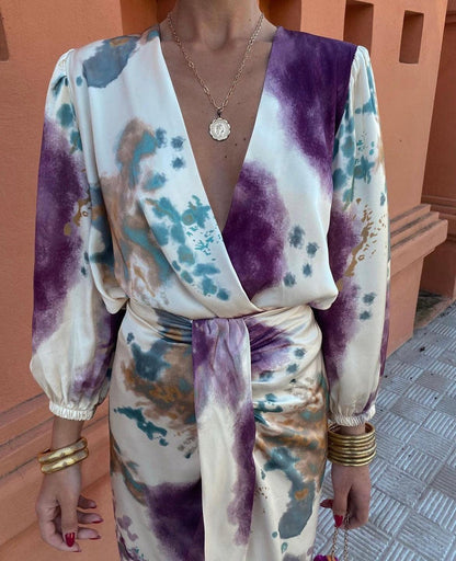 Penelope | Elegante Zomerjurk Met V-Hals - Fashion Lab