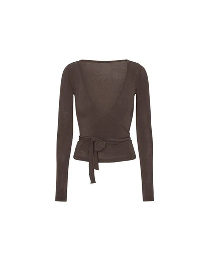 blouse voor dames – Wikkelblouse | Grijs