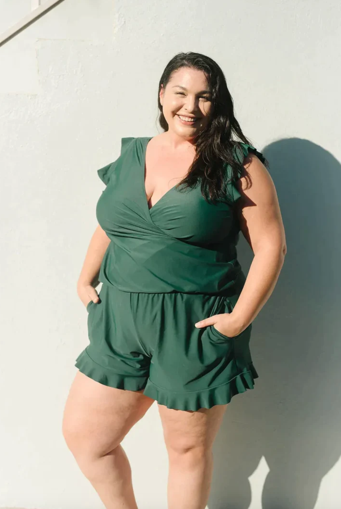 Kenia | Elegante Ruffled Romper Zwempak - Fashion Lab