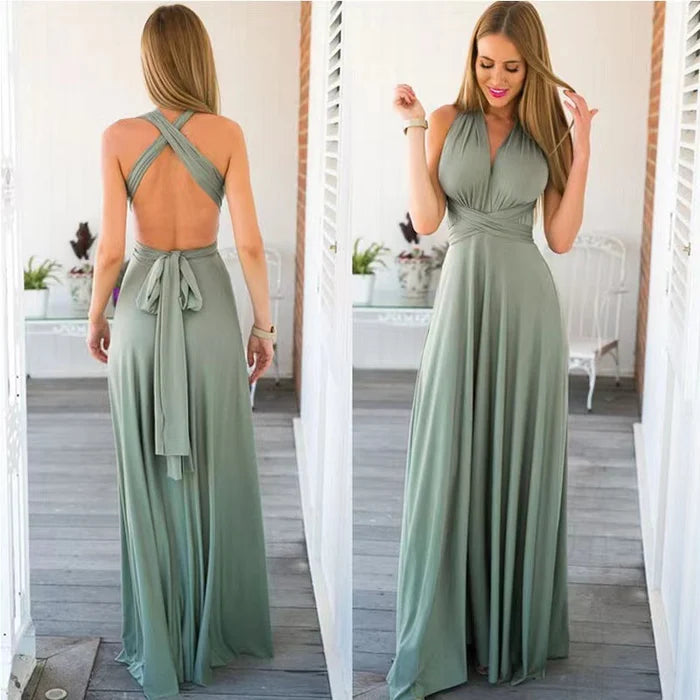 Quinn | Elastische wikkeljurk met bandjes - Fashion Lab