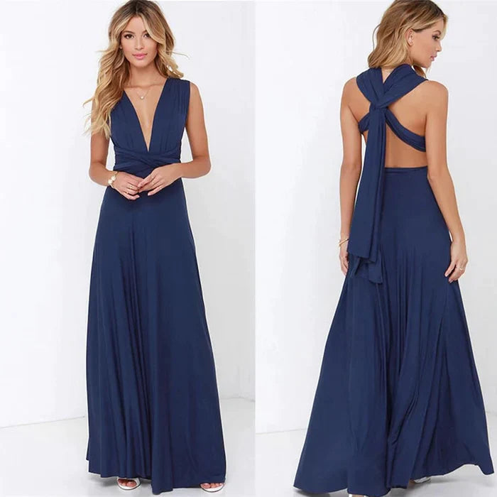 Quinn | Elastische wikkeljurk met bandjes - Fashion Lab