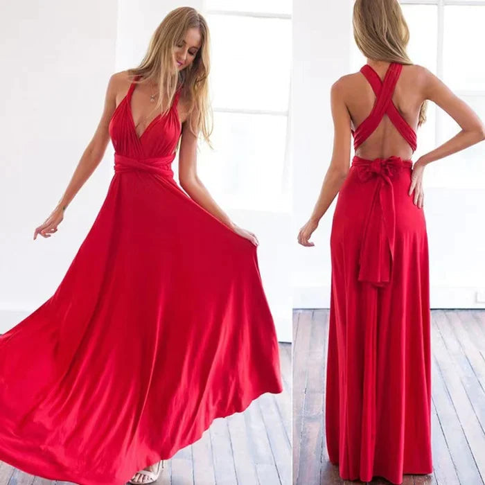 Quinn | Elastische wikkeljurk met bandjes - Fashion Lab