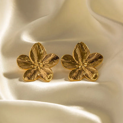 oorbellen voor dames – Rebca | Stijlvolle Vintage Gouden Bloem Oorbellen voor Dames