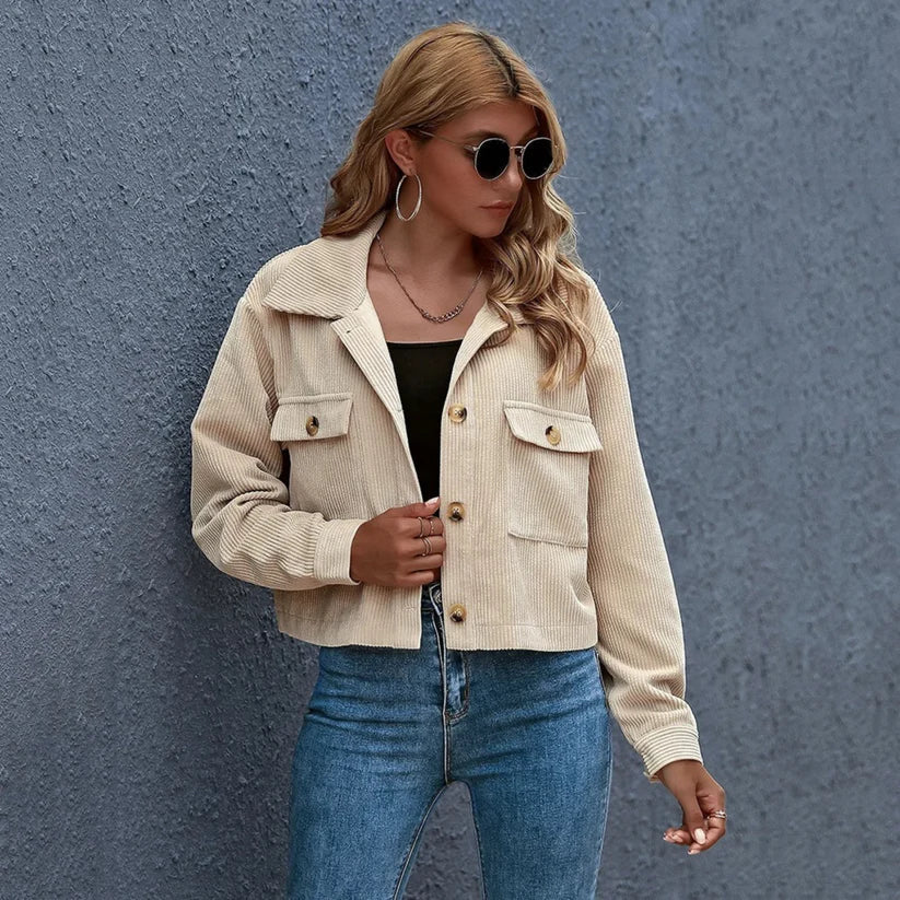 Jas voor dames – Sherry | Trendy Corduroy Jas