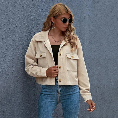 Jas voor dames – Sherry | Trendy Corduroy Jas