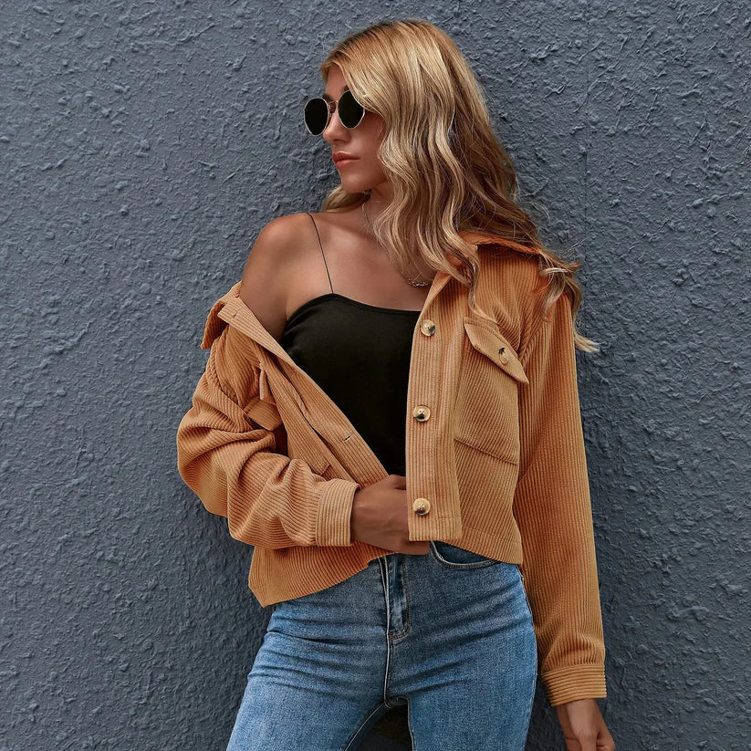 Jas voor dames – Sherry | Trendy Corduroy Jas