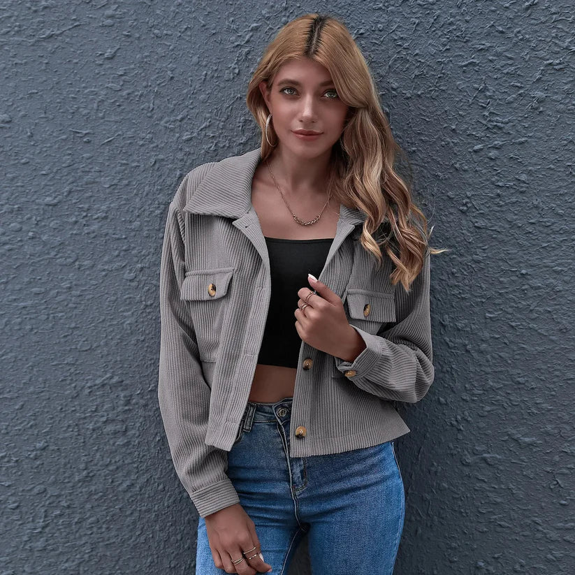 Jas voor dames – Sherry | Trendy Corduroy Jas