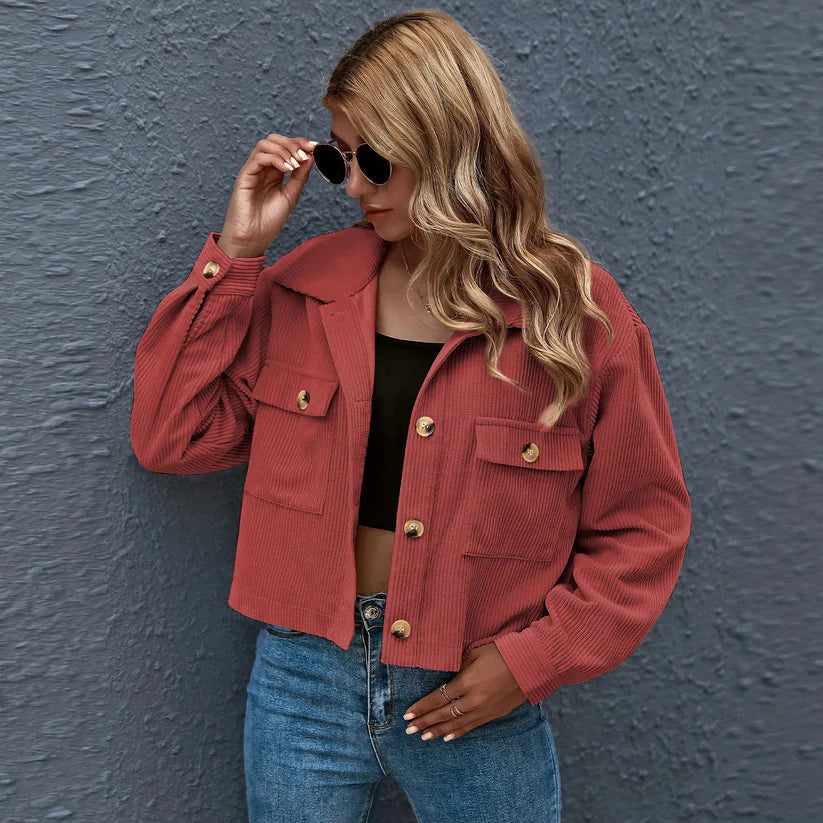 Jas voor dames – Sherry | Trendy Corduroy Jas