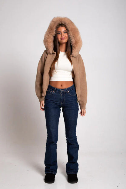 Jas voor dames – Sienna | Bontjas Bruin