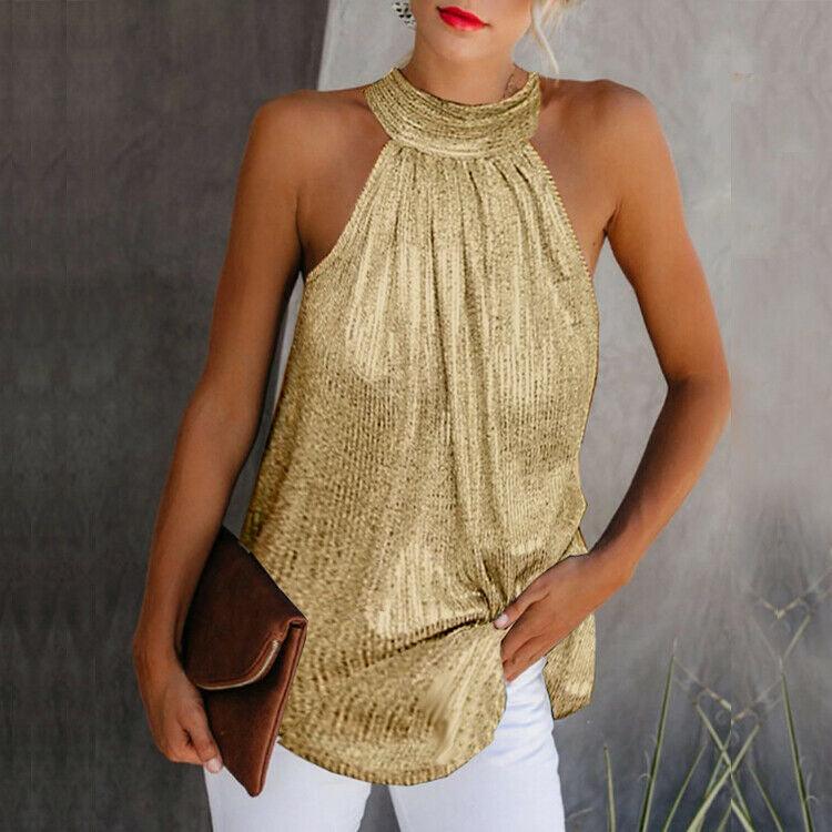 Stephany | Elegante Haltertop met Ronde Hals - Fashion Lab