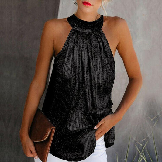 Stephany | Elegante Haltertop met Ronde Hals - Fashion Lab