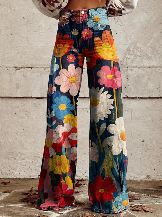 Broek voor dames – Tilda | Bloemdecor Wide Leg Broek Voor Dames