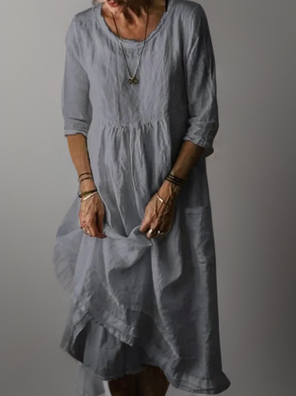 Jurk voor dames – Twyla | Maxi Jurk Met Losse Ronde Hals