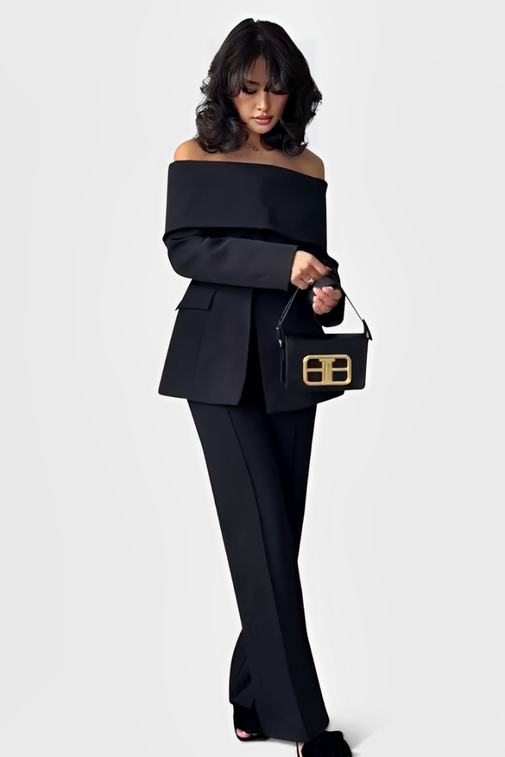 Verona | Off-Shoulder Blazer Top - Fashion Lab