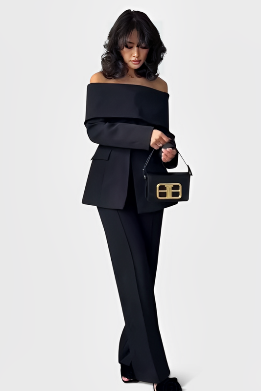 Verona | Off-Shoulder Blazer Top - Fashion Lab