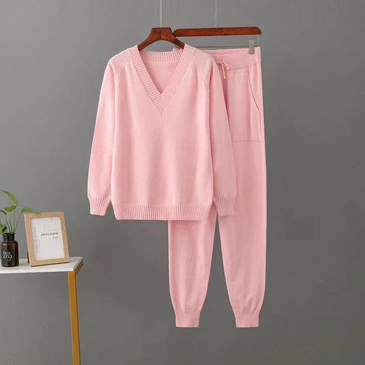 Set voor dames – Valina | Luxe Casual Stijl Set met Trui en Broek