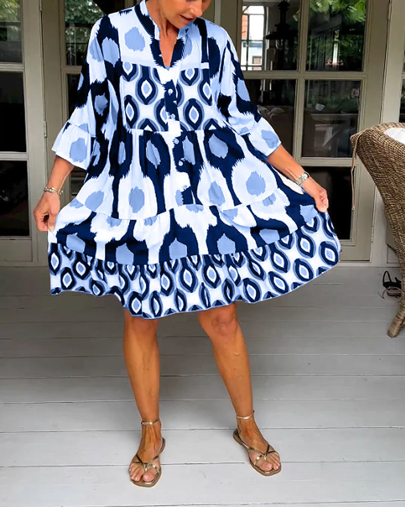 Jurk voor dames – Veda | Vrouwelijke Jurk met Levendige Print
