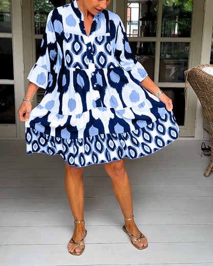 Jurk voor dames – Veda | Vrouwelijke Jurk met Levendige Print