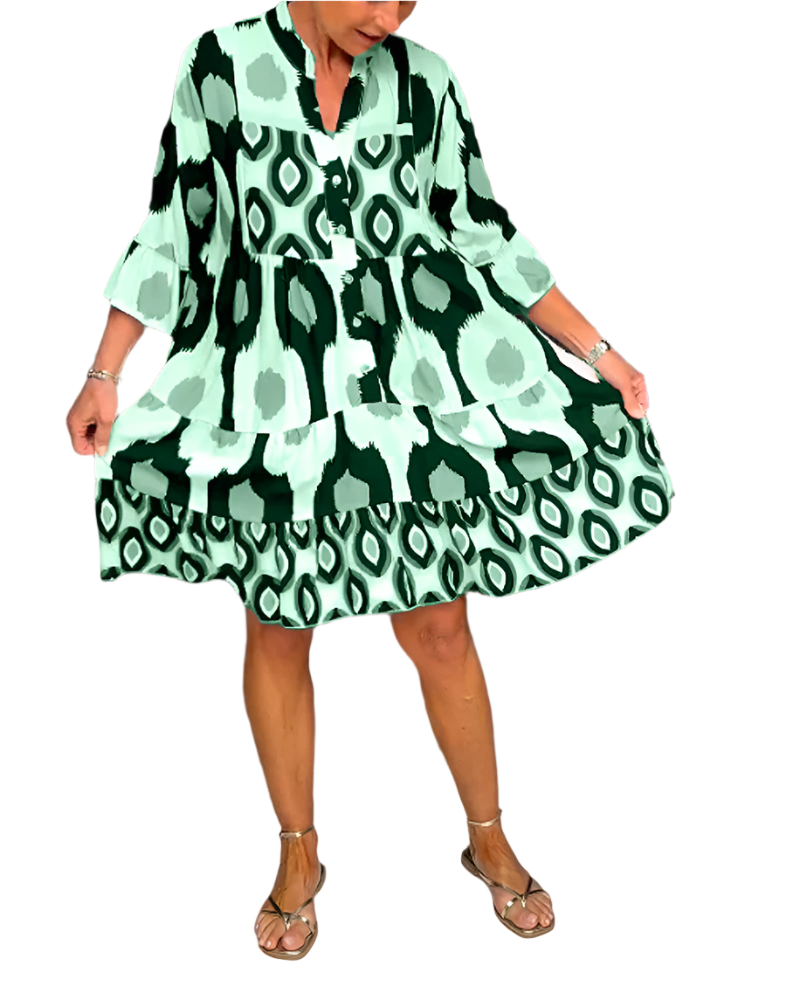 Jurk voor dames – Veda | Vrouwelijke Jurk met Levendige Print