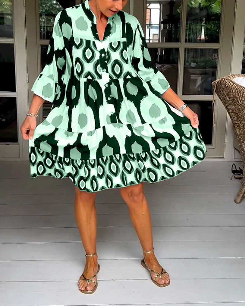 Jurk voor dames – Veda | Vrouwelijke Jurk met Levendige Print