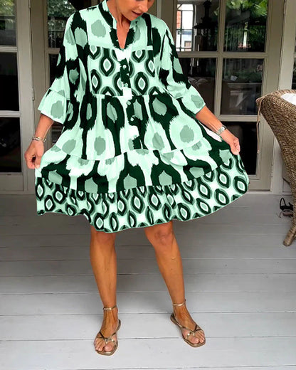 Jurk voor dames – Veda | Vrouwelijke Jurk met Levendige Print
