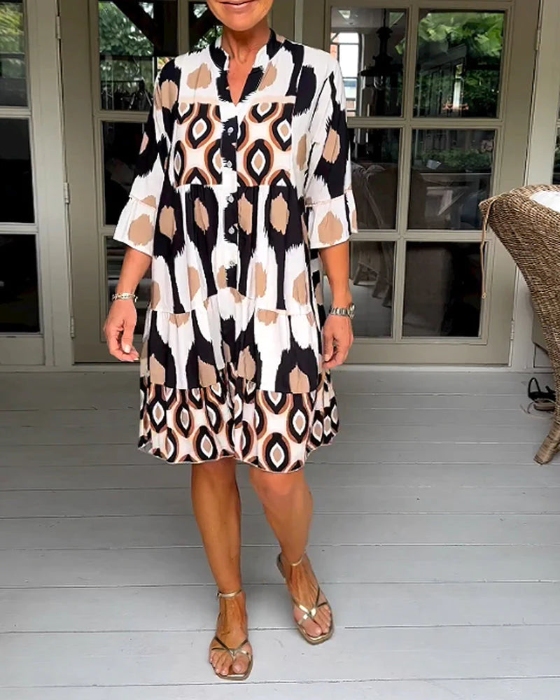 Jurk voor dames – Veda | Vrouwelijke Jurk met Levendige Print