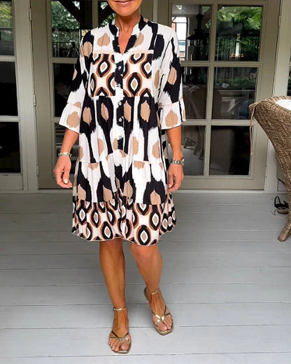 Jurk voor dames – Veda | Vrouwelijke Jurk met Levendige Print